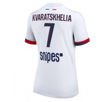 Paris Saint-Germain Khvicha Kvaratskhelia #7 Koszulka Wyjazdowa damskie 2025-26 Krótki Rękaw